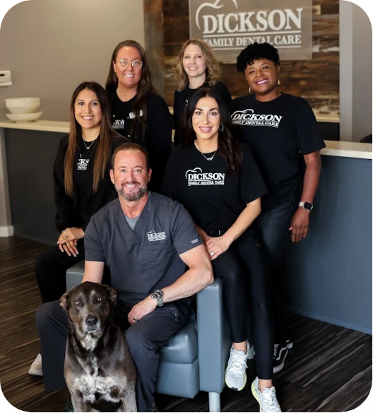 Dr. Dennis Dickson with his dental team